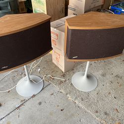 Set Of BOSE 901 SPEAKERS WITH TULIP STANDS