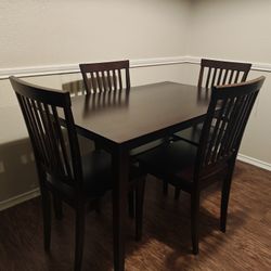Brown Wooden Dining Table 