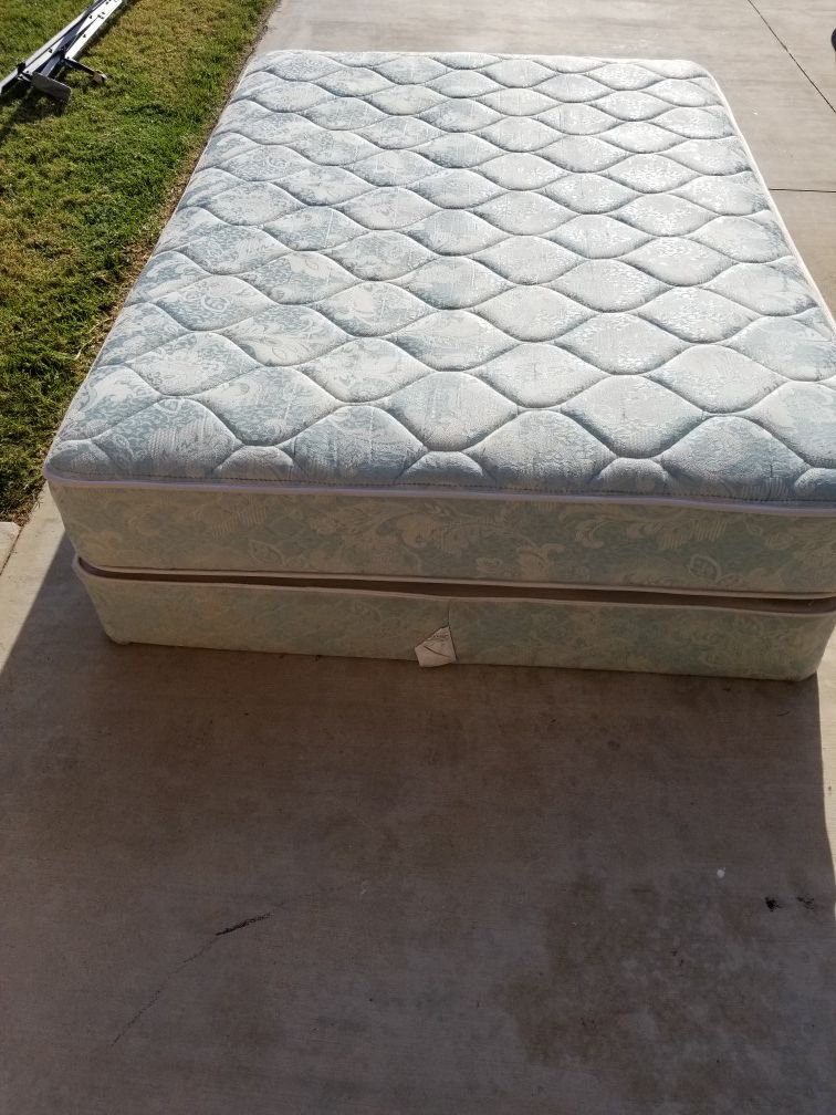Free full size mattress with frame.