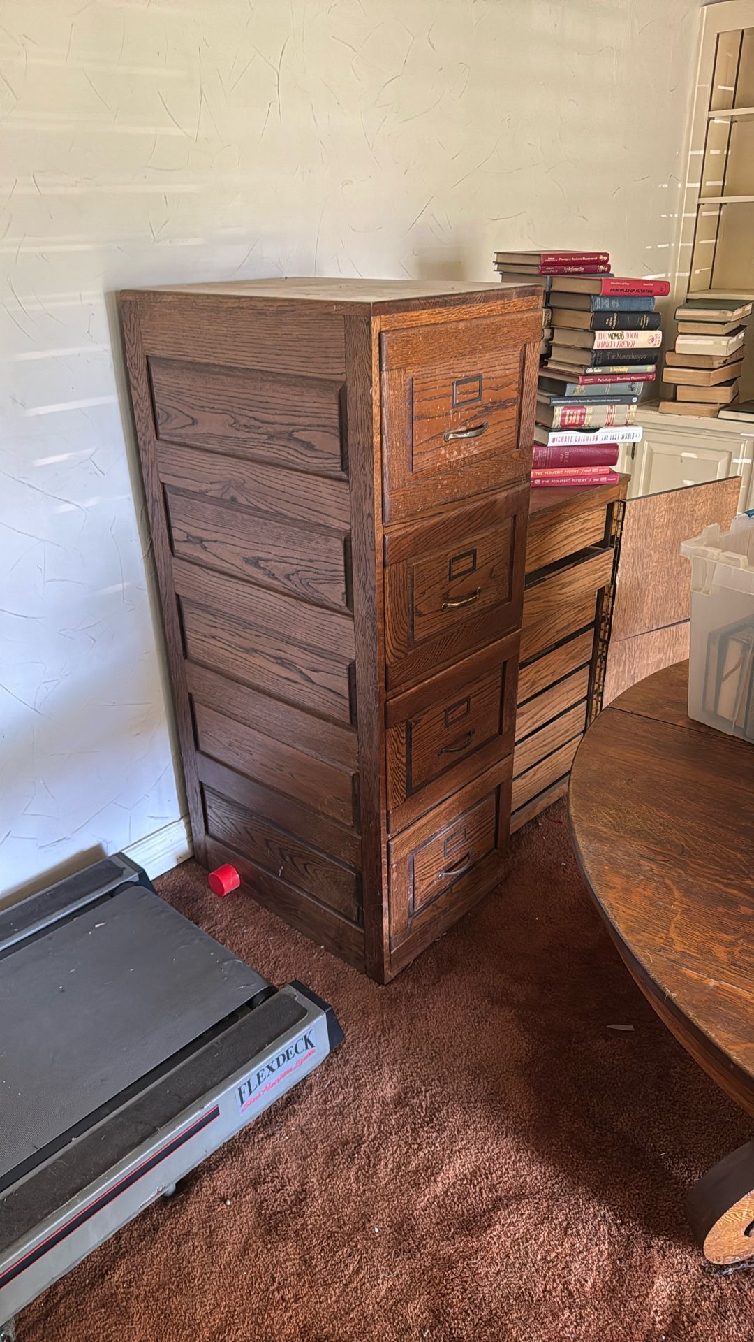 Antique doctors office filing cabinet all Oak