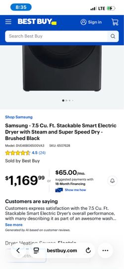 Samsung washer and dryer
