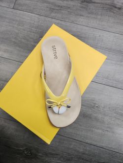 Strive Yellow Flip Flop Sandal with Bow