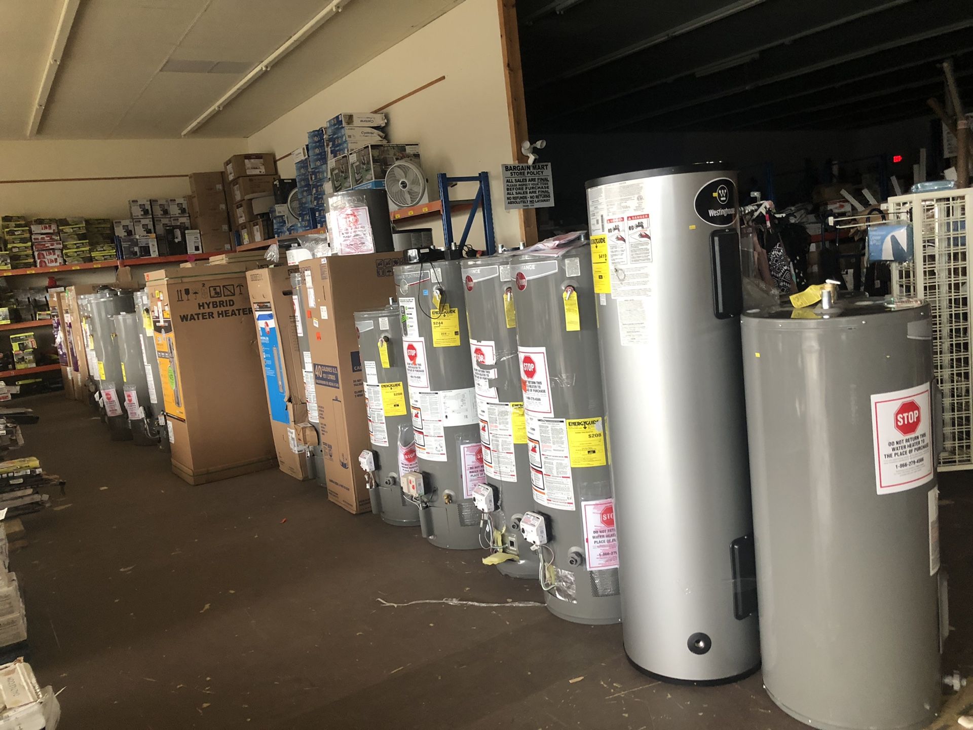 New Rheem Waterheaters $279and up Bargain Mart Mableton