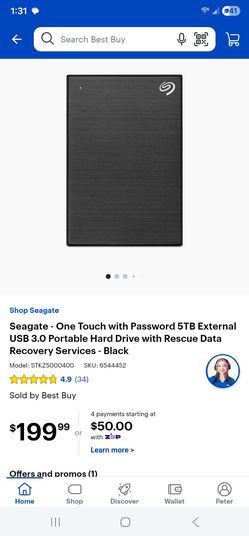 SeaGate 5Tb hard drive
