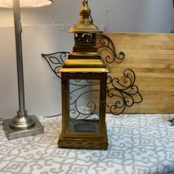 Beautiful Antique-Style Brass Lantern Candle Holder