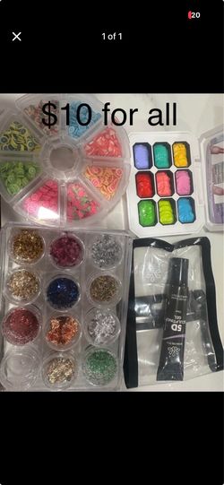 Painting Gel, 5D Sculpting Gel, Charms, and Nail Art Stuff