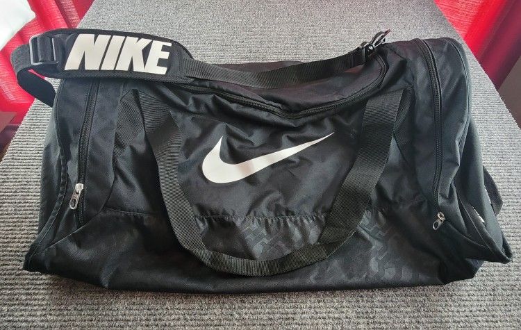 Vintage Nike Training Duffle Bag Black Travel Sports Gym Shoe Storage 25x12x13