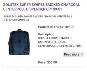 SOLUTEX SUPER SWIPES SMOKED CHARCOAL CENTERPULL DISPENSER CP109-03