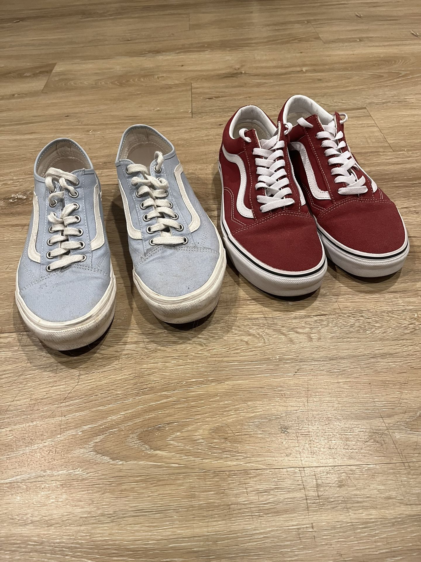 vans red/light blue