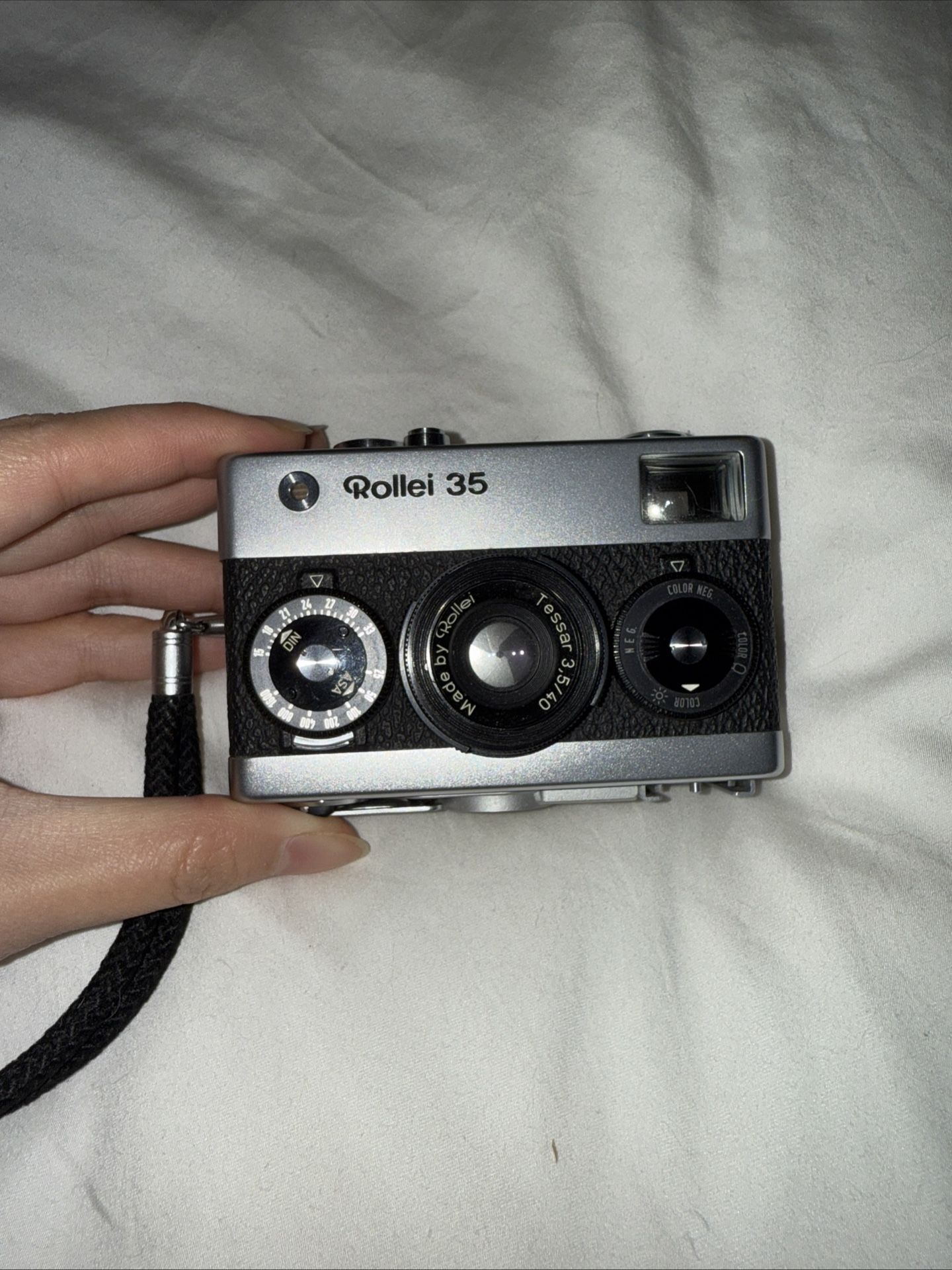 Rollei 35 Singapore f3.5 Lens 35mm Film Camera Silver Vintage