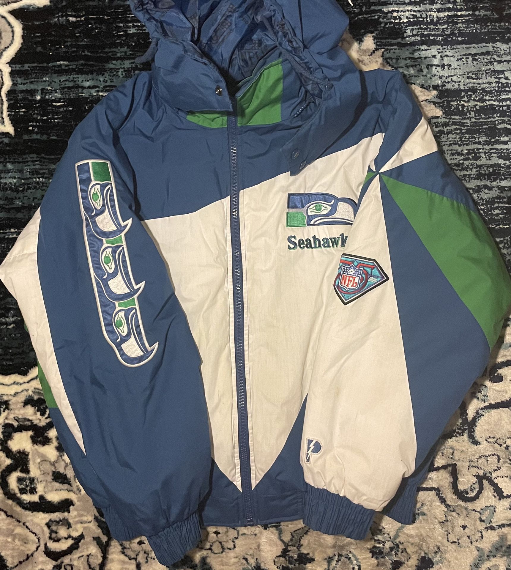 Vintage Seattle Seahawks Jacket NFL 75th Anniversary for Sale in Kent, WA -  OfferUp