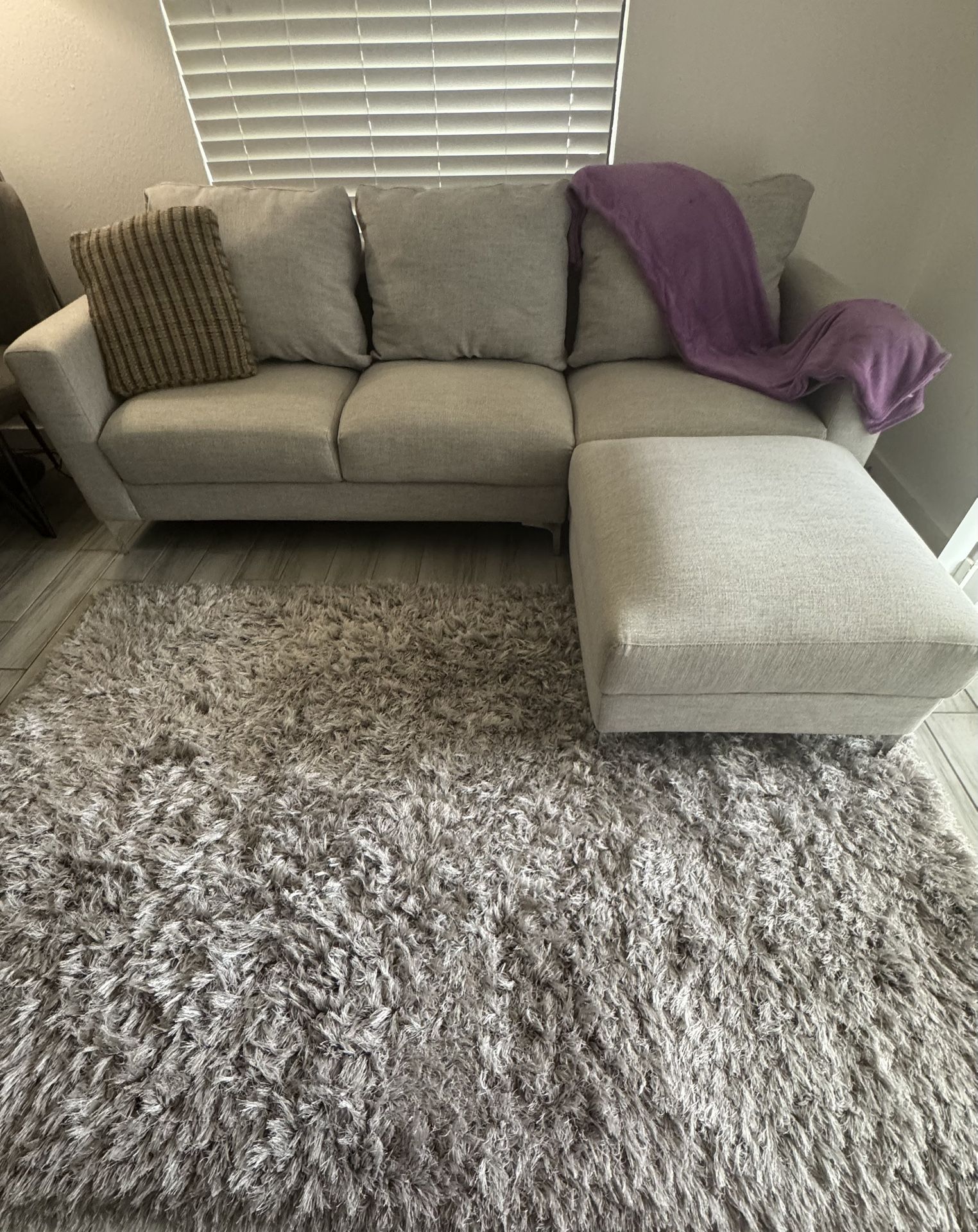 Modern Sectional sofa by Brenda Modani +2 end tables with USB sockets