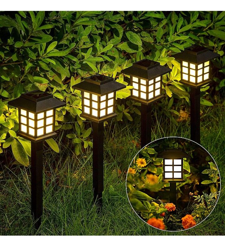 GIGALUMI Solar Pathway Lights Outdoor, 12 Pack Solar Lights Outdoor,Solar Garden Lights,Solar Walkway Lights for Garden, Landscape, Path, Yard, Patio,