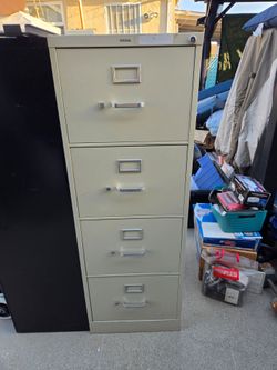 Metal filing cabinets