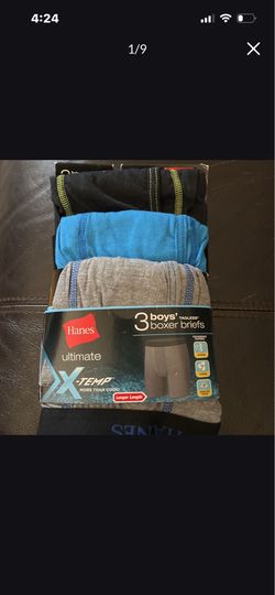 3 BOYS HANES BOXER BRIEFS. XL 18-20 NEW