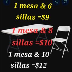 Chairs Tables (Rent) $9
