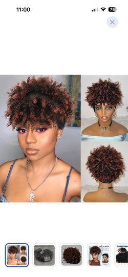 Headband Afro kinky curly hair wig