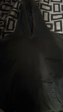 all black essentials hoodie size S