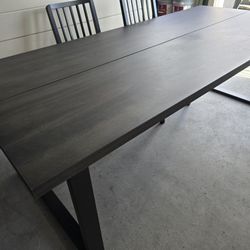 IKEA Very nice and solid dinner table with 6 chairs in good condition.