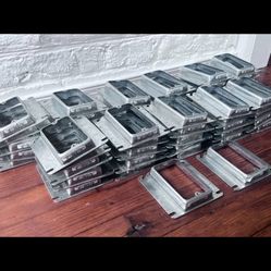 Lot of 57  Raco 4 in. W Steel 1-Gang Single-Device Square Cover, 3/4 in. Raised