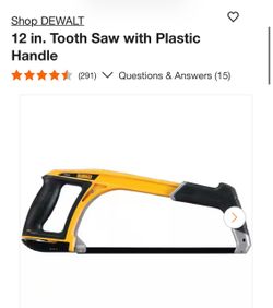 DeWALT 12 inch tooth saw