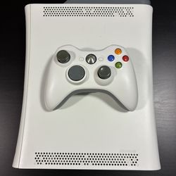 White Microsoft Xbox 360 System Console 60GB HDD w/ Controller & Cables