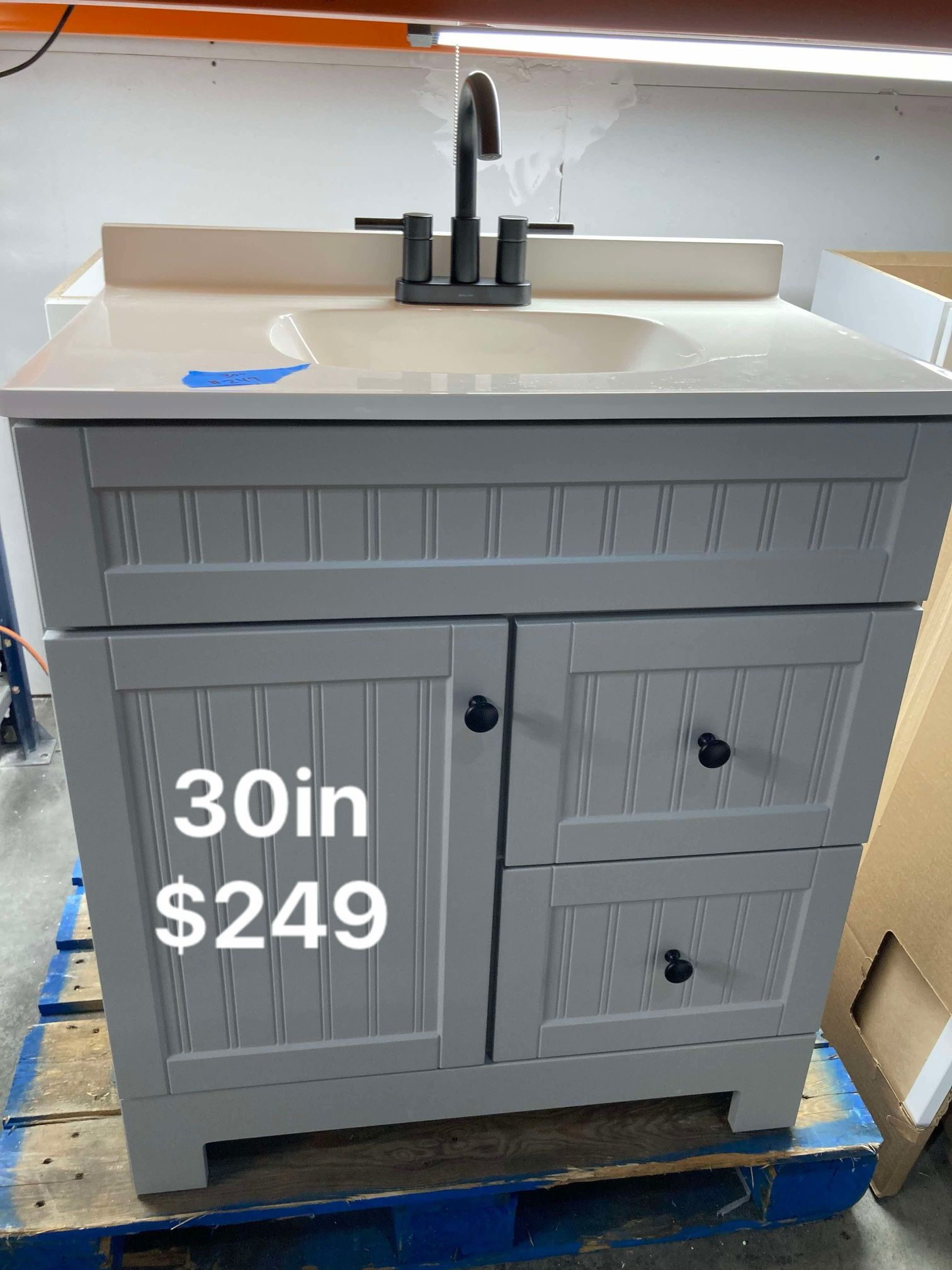 30in Bathroom Vanity With Top And Faucet