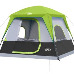 Camping Tent 4-Person Easy Set Up, Waterproof with Top Rainfly for Outdoor Camping/Hiking