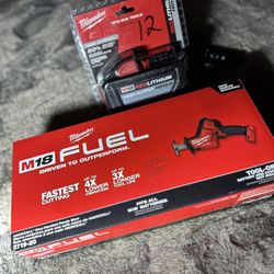Milwaukee M18 FUEL / HACKZALL One-Handed Recip Saw” With One Battery 12-0.. Brand New.. $310