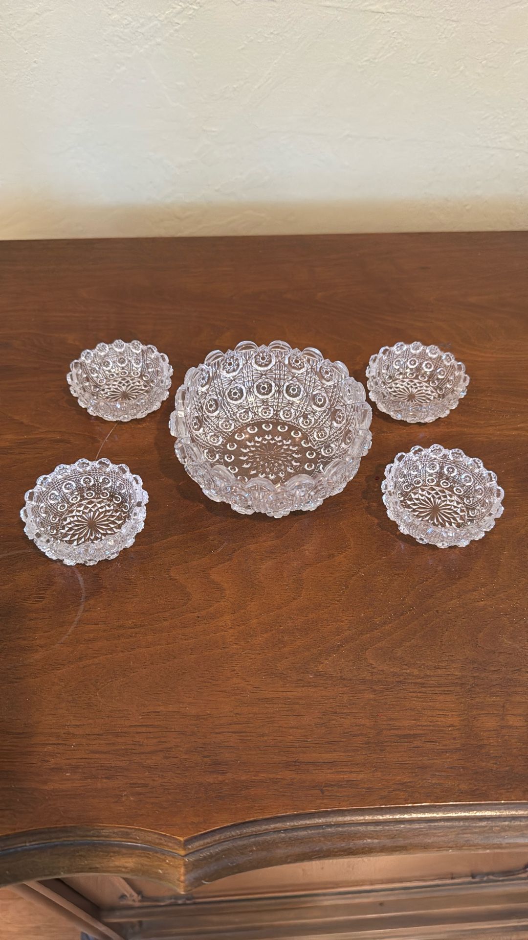Vintage Crystal Nut Dishes