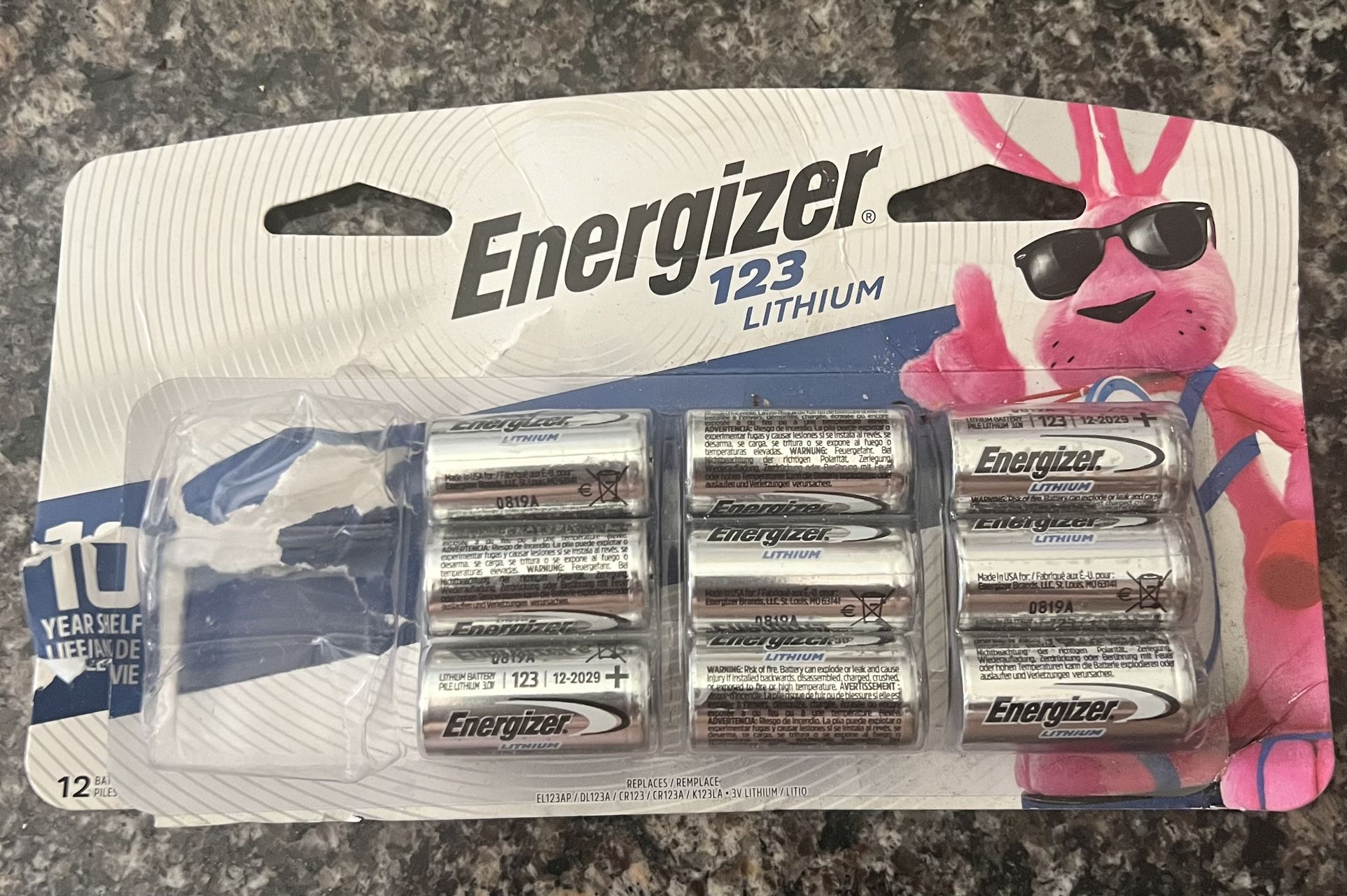 Energizer 123 Lithium batteries good for Realtors Sentrilock boxes