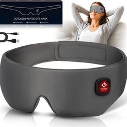 new Silk Heated Eye Mask for Men Women About this item CORDLESS COMFORT HEATED EYE MASK: Say goodbye to tangled cords with our new, wire-free heated