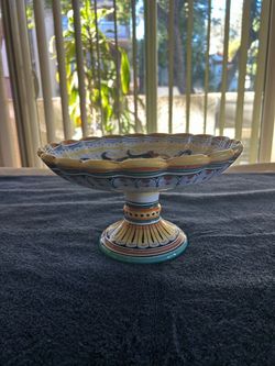 Chrystal dishes (Neumann Marcus) and serving dish pedestal (x4)