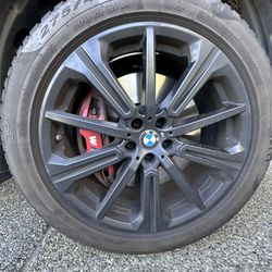 BMW M Performance Complete Wheel and Tire Set, Style 748M, 20” in Jet Black Matte- one season left