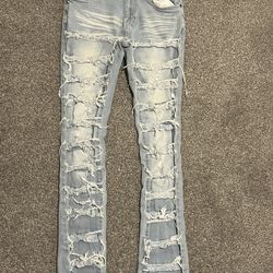 Light Blue Stacked Jeans (Spark Denim Brand)