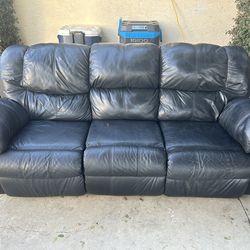 Black leather couch