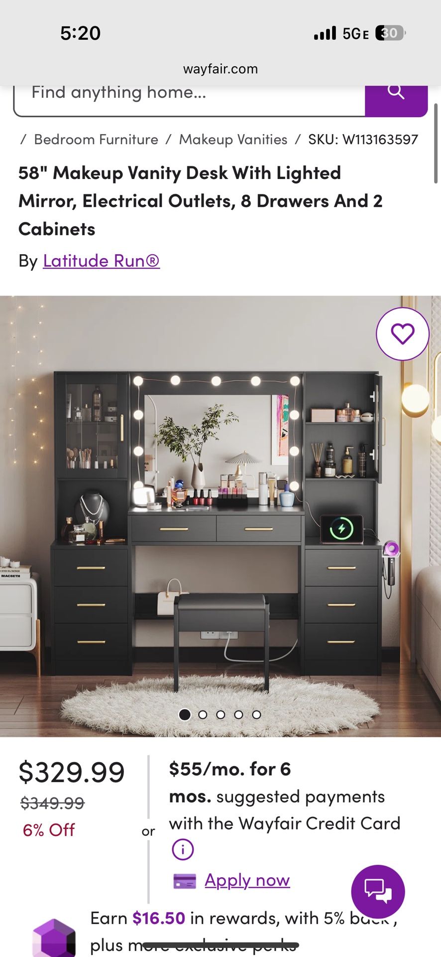 Brand New Unopened Lighted Mirror Vanity