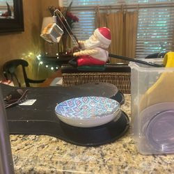 Animated Santa Claus, Fishing With A Gift At The End Of His Rod