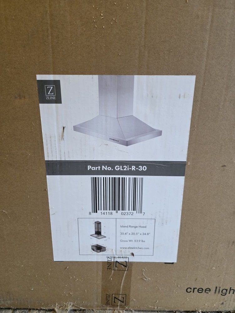 Kitchen Hood New In Box. 35.4 Inches Wide