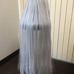 Synthetic wigs gray