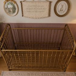 Beautiful Gold Crib & Changing Table!