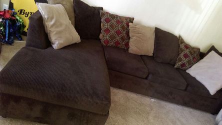 Chocolate Brown Sectional Couch