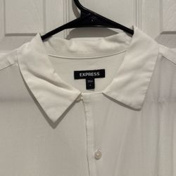 White Short Sleeve Collared Shirt
