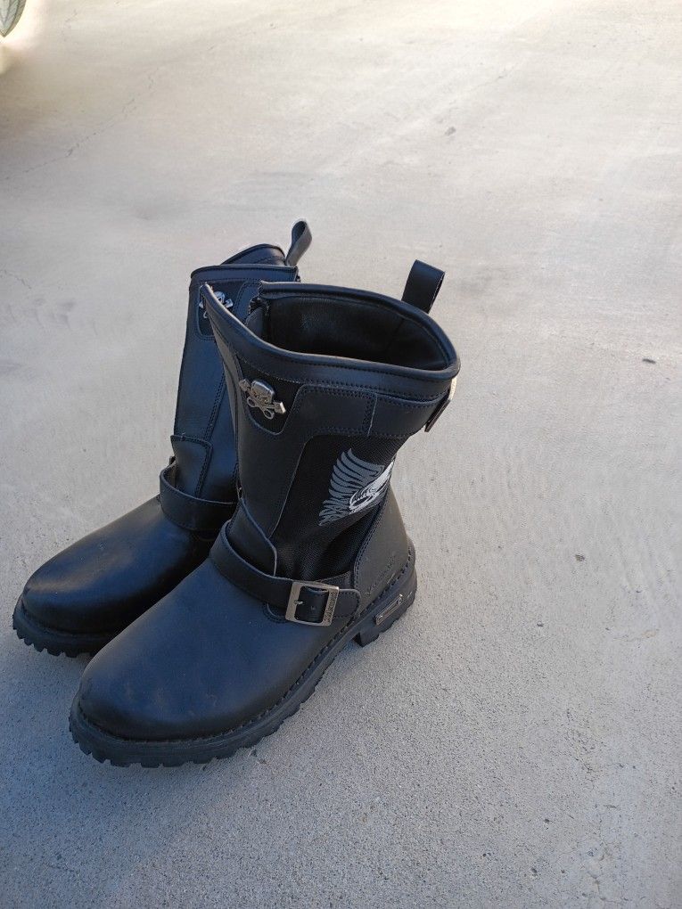 Motorcycle Boots Size 9 Men's