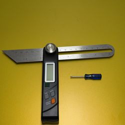 Digital Sliding T-Bevel Angle Finder Gauge LCD 0-360° Stainless w/ Pouch