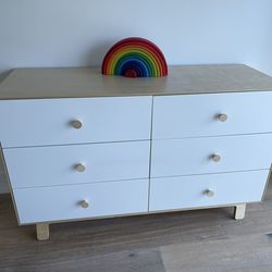 Oeuf Sparrow 6-Drawer Dresser And Changing Tray, In Birch Wood