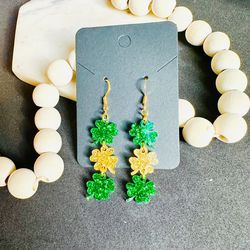 Four Clover Earrings St. Patrick Day Earrings 