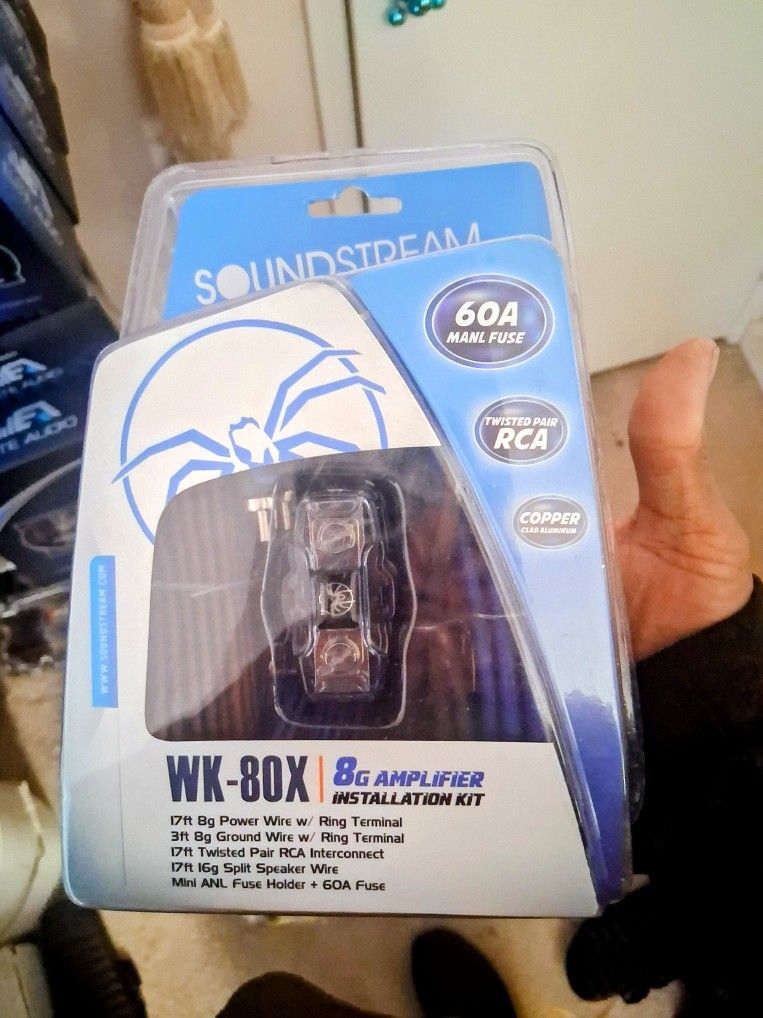 Soundstream 8 Gauge Amp Kit Brand New In The Box