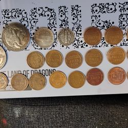 Coin Collection For Sale Wheat Penny,Half Dollar,