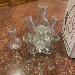 The Original Floral Seven  Flower Arranger Bud Vase - 7 Small Vases Connected